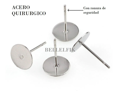 Bases De Aros 6mm Acero Inox Bisuteria Insumos Joyeria