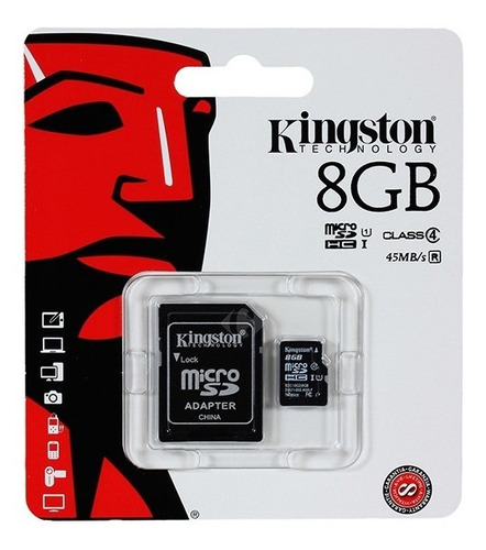 Memoria Micro Sd Kingston 8gb Celular Camara Tablet Febo