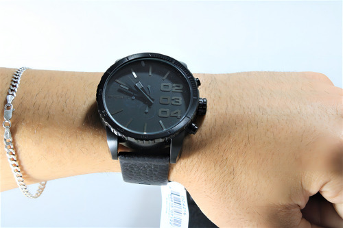 Relógio De Pulso Diesel Dz4216, Para Masculino, Com Correia De Couro Cor Preto