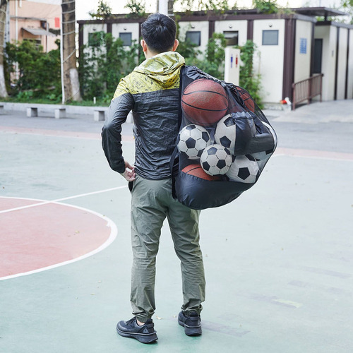 Bolsa De Malla Con Cordón Ajustable For Guardar Fútbol, Imp