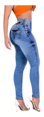 Calça Jeans ,Modelo Cos alto botão - Ouzzare - Calça Feminina