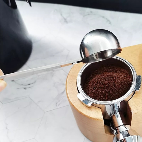 2 En 1 Cuchara Dosificadora De 7g, Tamper De 50mm Acero Inox