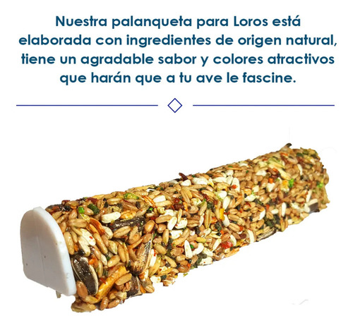 3 Barritas Palanquetas De Frutas Para Loros Cacatuas 150g