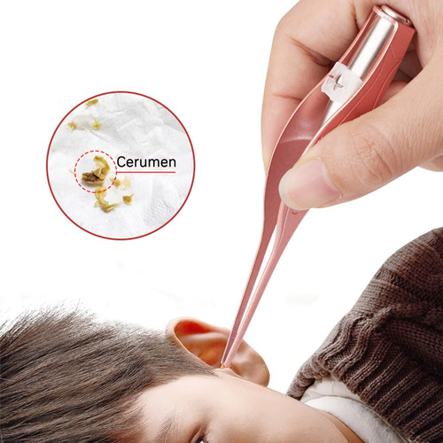 Kit Pinza Espatula Led Otorrino Limpia Nariz Cerumen Oido