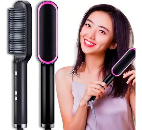Escova Alisadora 3 Em 1 Profissional Seca Modela