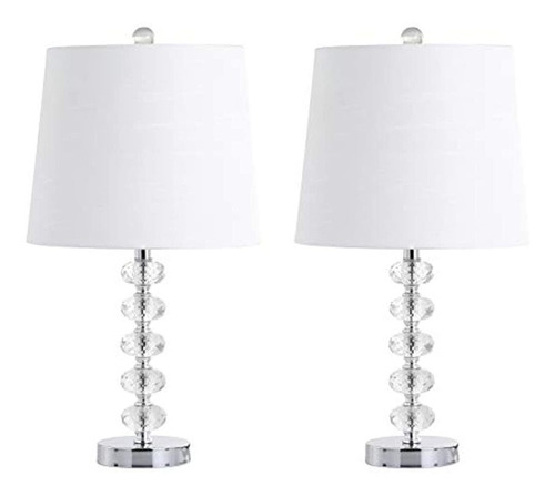 Lámpara De Mesa Led De Cristal Y Metal 22.0 Pulgadas