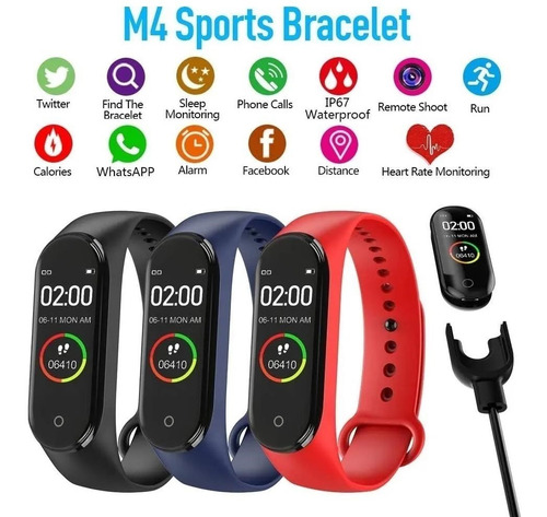 Reloj Inteligente Smartwatch M4 Deportivo Pulsera Deportes