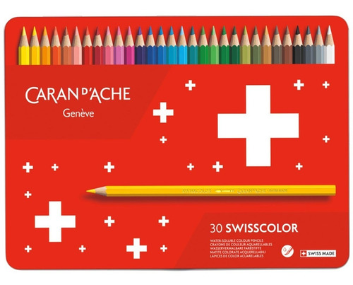 Lapices Carandache Swisscolor X 30 Acuarelables Lata