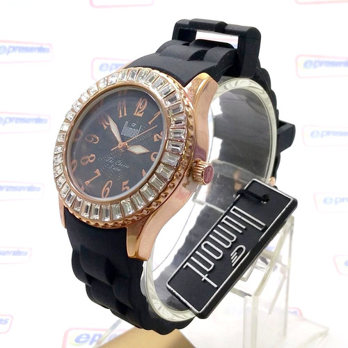 Sw49011p Relógio Feminino Dumont Pulseira Silicone Cx Rose