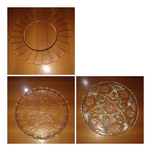 Plato De Cristal Redondo. (Usado)