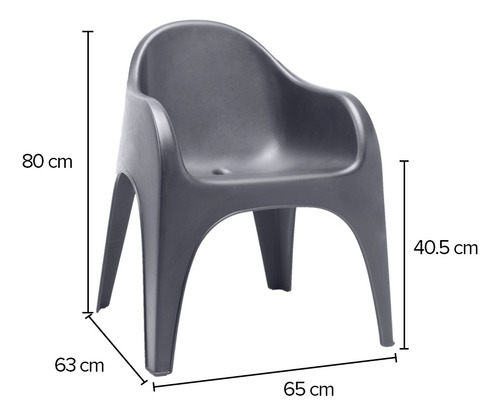 Silla Juga De Polipropileno De Diseñador Karim Rashid Gris
