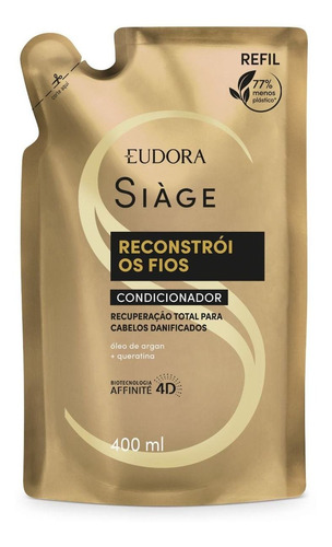  Refil Siàge Reconstrói Os Fios Condicionador 400ml