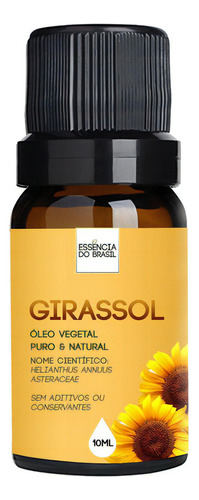 Óleo Vegetal De Girassol - 10ml Puro E Natural