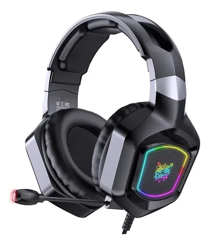 Audífonos Cascos Gamer Onikuma Gaming Headset X8 Negros Led Color Negro