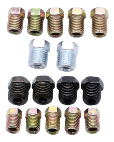 16 Piezas De Tuercas De Tubo Abocinadas Invertidas 2x 7/16