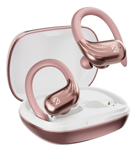 Auriculares Inalambricos De Oro Rosa Para Mujer, Auriculares