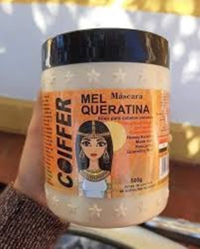 Imagem 3 de 5 de Máscara De Mel E Queratina Premium Coiffer 500g
