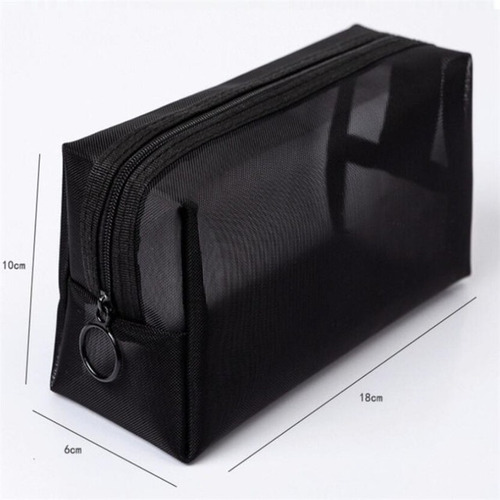 Imagem 4 de 9 de Kit 3 Bolsas De Malha Transparente Para Viagem E Uso