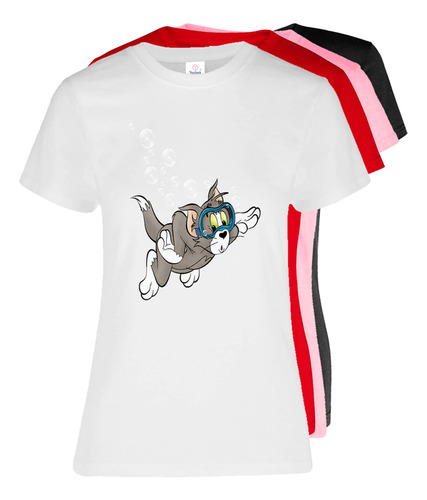 Blusa Dama Corte Slim Diseño Tom Y Jerryy #6