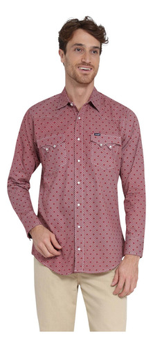 Camisa Vaquera Hombre Wrangler Slim Fit Manga Larga 402