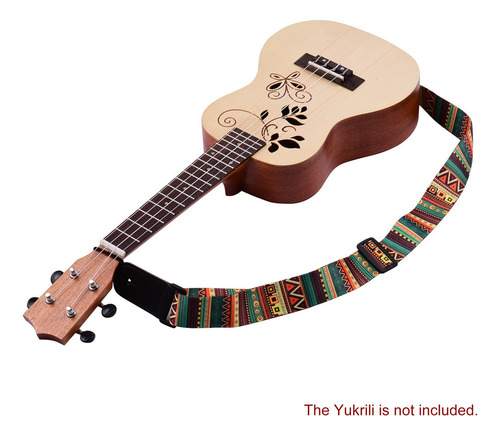 Cw Correa Ajustable Para Ukelele, Poliéster Suave, Correa
