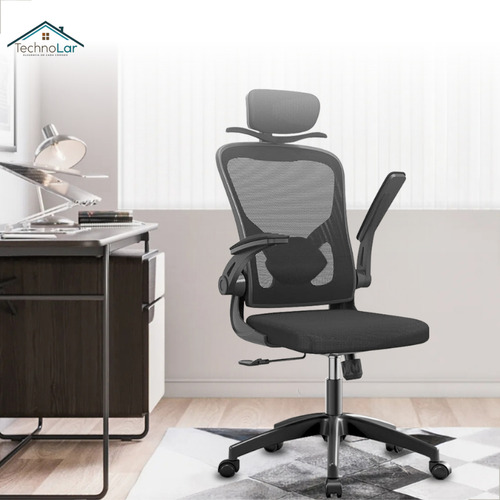 Cadeira De Escritório Technolar Ergonômica Estofado Em Mesh Com Ajuste Lombar
