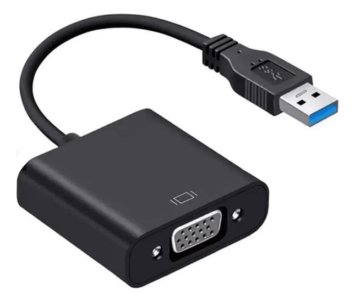 Cabo Conversor Adaptador Usb 3.0 Para Vga Extensor De Tela Azul/preto