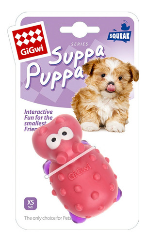Juguete Para Perros Gigwi Suppa Puppa Hipopótamo Ros/mor