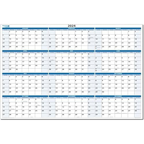 Planetsafe Calendars 2024 Annual 12-month Horizontal Sk...