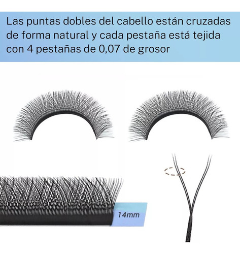 Extensiones de pestañas Nagaraku YY color negro con curvatura de tipo D x unidad
