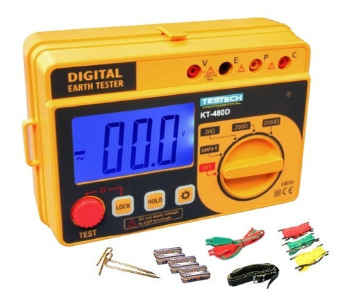 Telurómetro Digital Testech Kt-480d (incluye Certificado)