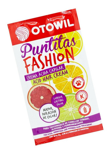 Otowil Puntitas Fashion Crema Acida Pelo Teñido X24 Sobres