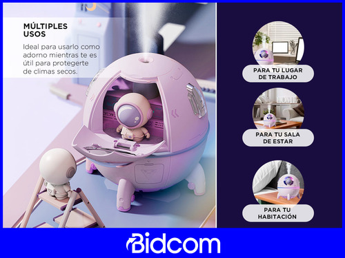 Humidificador Difusor Gadnic Con Luces Led Y Astronautas