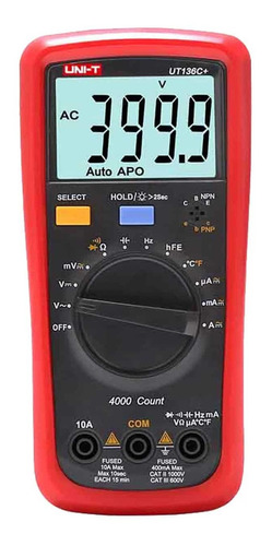 Multímetro Digital Con Frecuencia/temperatura Ut136c+ Uni-t