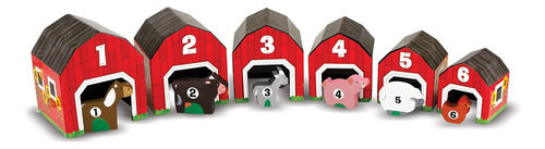 Melissa & Doug Anidar Y Clasificar Graneros Y Animales Con 6