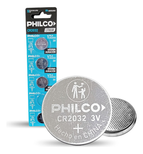 Pila Bateria Cr 2032 Pack X5 3v Balanza Control Reloj