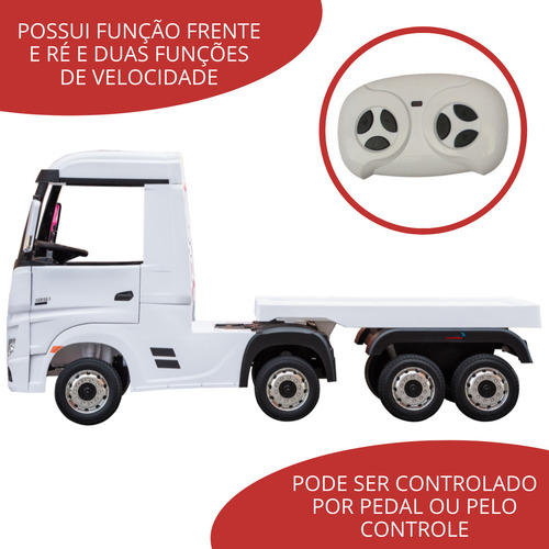 Caminhão Elétrico Mercedes Actros Com Carreta E Roda Eva