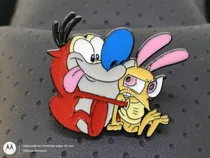 Comprar Pin\u002Fbroche Metalico Ren & Stimpy Retro Nickelodeon 2.5cm