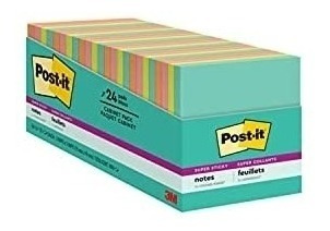 24 Post-it Super Sticky Notes, 3 X 3 Pulgadas