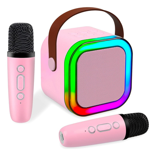 Mini Máquina De Karaoke, Altavoz Bluetooth Portátil Con 2 Mi