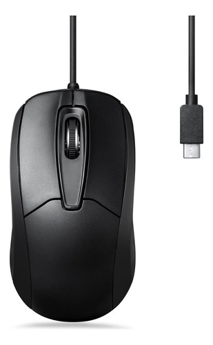 Mouse Perixx Con Cable Tipo C/negro