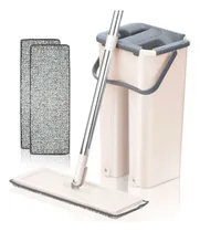 Comprar Mopa Plana Trapeador Balde Escurridor 2 Paños Limpieza 360°