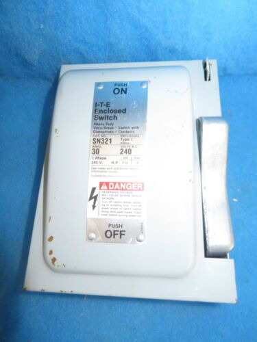 Ite Siemens Sn321 1 Phase 30amp 240v Type 1 Enclosed Swi Ssa