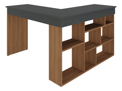 Mesa De Escritório Em L 8 Nichos Montecello Yescasa Ji
