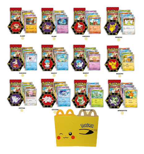 Tarjetas Pokémon Colección Completa Mcdonald's Caja Pikachu