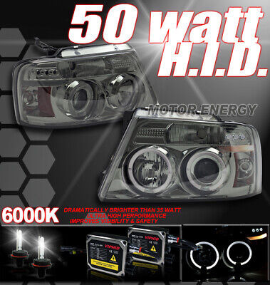 04-08 Ford F150 Led Projector Headlight+6000k Hid Smoke Nnc