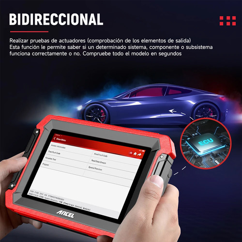 Escáner Automotriz Obd2 Ancel Ds600 Bidireccional Ecu Tpms