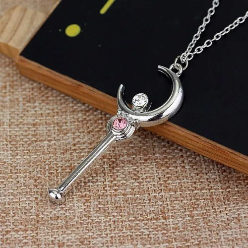 C Sailor Moon - Cetro Lunar Collar Gargantilla Color Plata.
