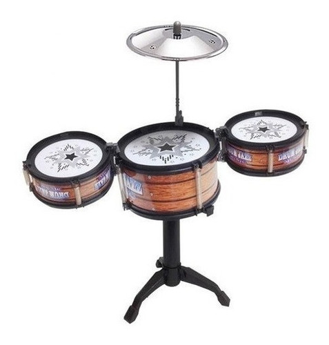 Bateria Juguete , Mini Bateria 3 Tambores  + Baquetas Masjug