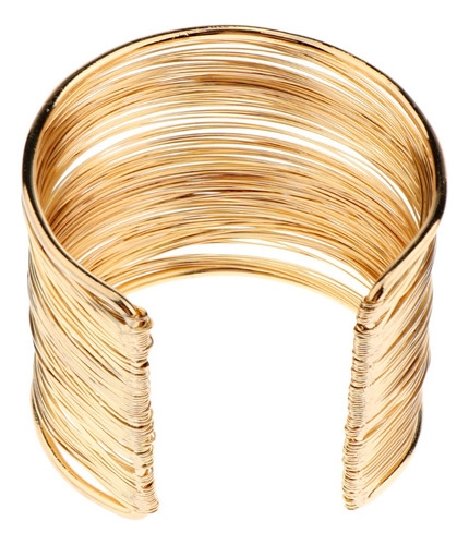 Damas Brazalete Abierto Pulsera En Color Oro